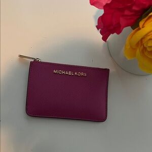 Michael Kors Fuchsia Card Holder
